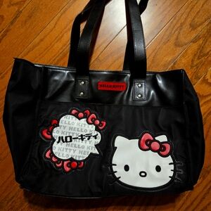 Hello Kitty Black Leather Purse